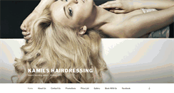 Desktop Screenshot of kamilshairdressing.com